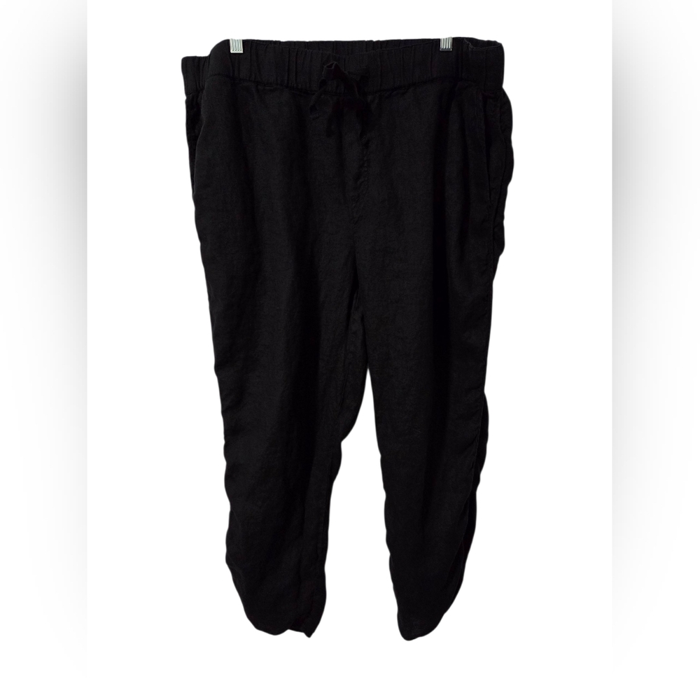Caslon Black Linen Straight Leg Pants